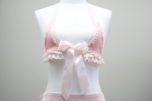 Good Girl Velvet n Ruffles Rose Set